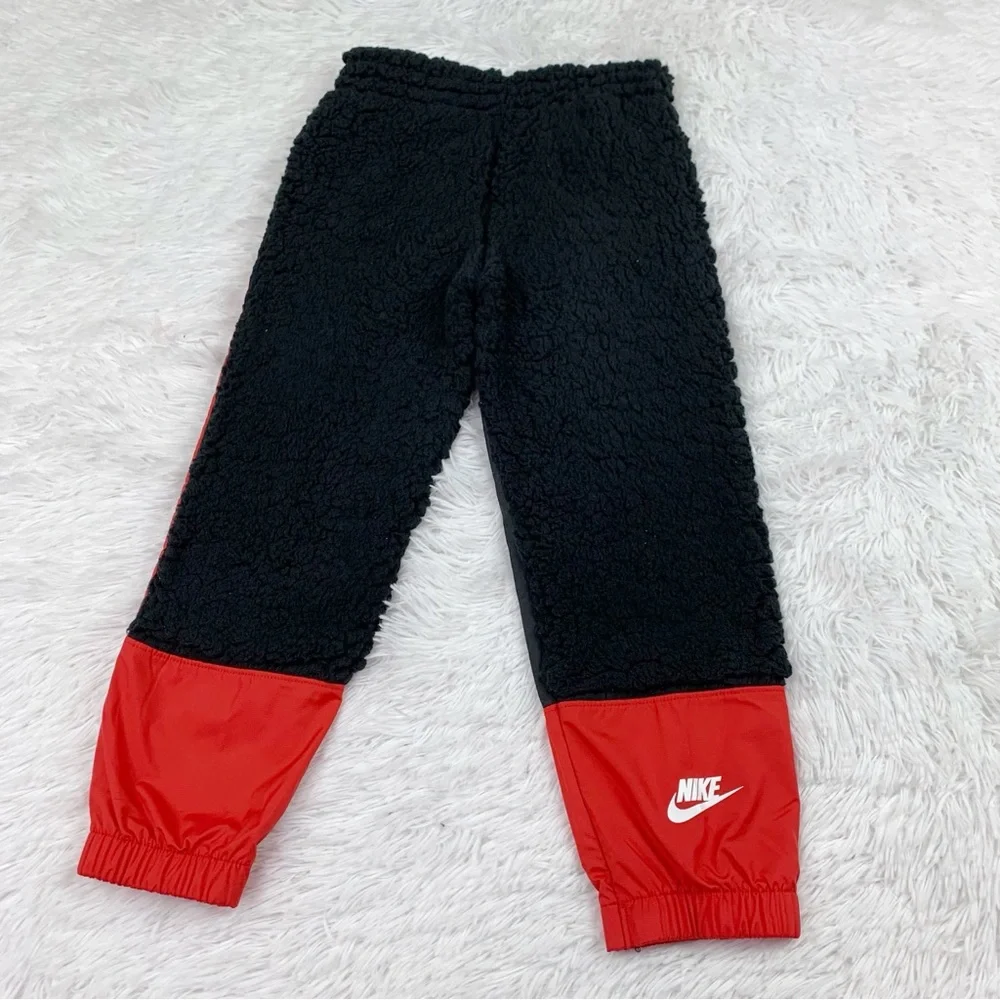 Nike Kids Black and Red‎ sherpa Track Pants joggers pants